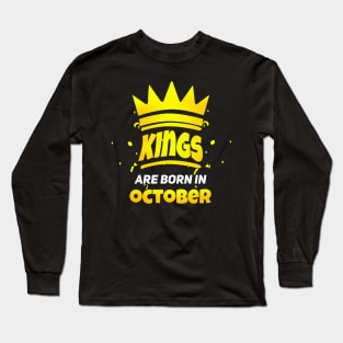 Kings Are Born In October Long Sleeve T-Shirt